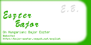 eszter bajor business card